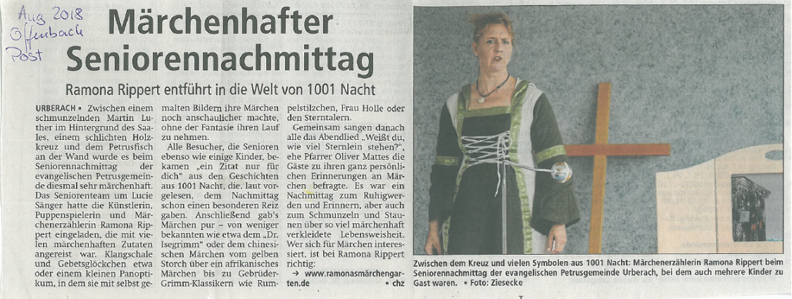 Artikel Seniorennachmittag Petrus Gemeinde 2018